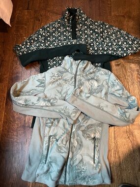 Bundle of 2 Kari Traa fleece zip ups- size Small
